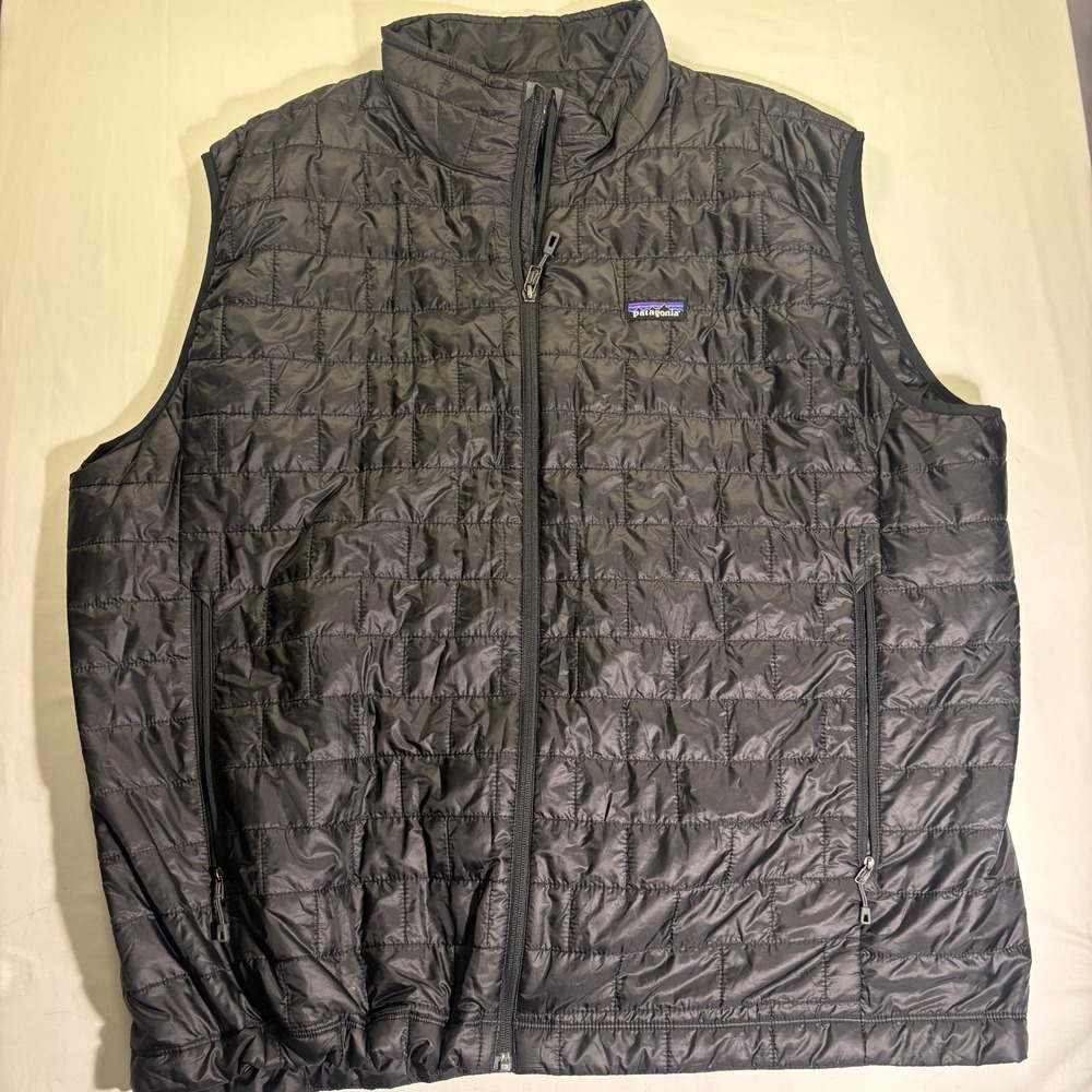 Patagonia Nano Puff Vest Mens 3XL Black Quilted Puffer Full Zip Insulated Jacket
